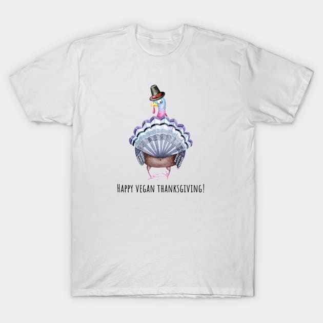 Happy Vegan Thanksgiving T-Shirt by Simple Wishes Art